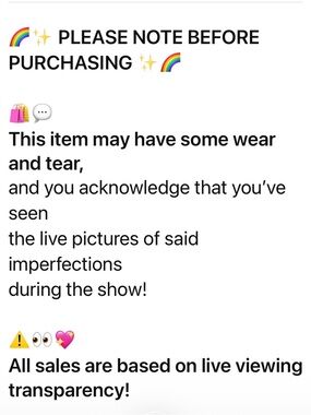 Flyer Full disclosure of unlisted live auction items